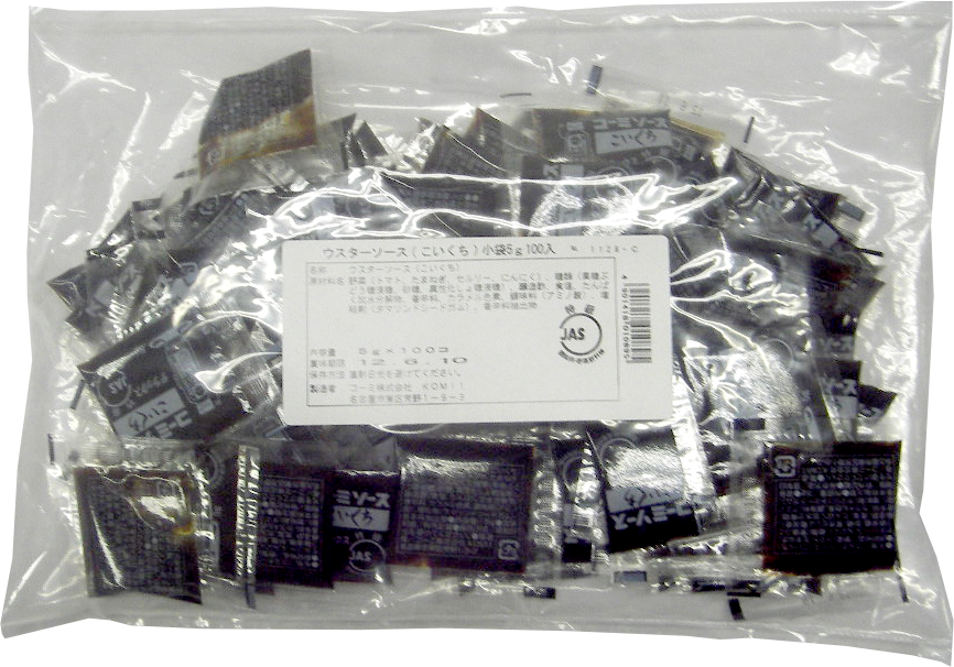 ウスターソース(こいくち)小袋 5g(100入) | いい味、いい笑顔【コーミ