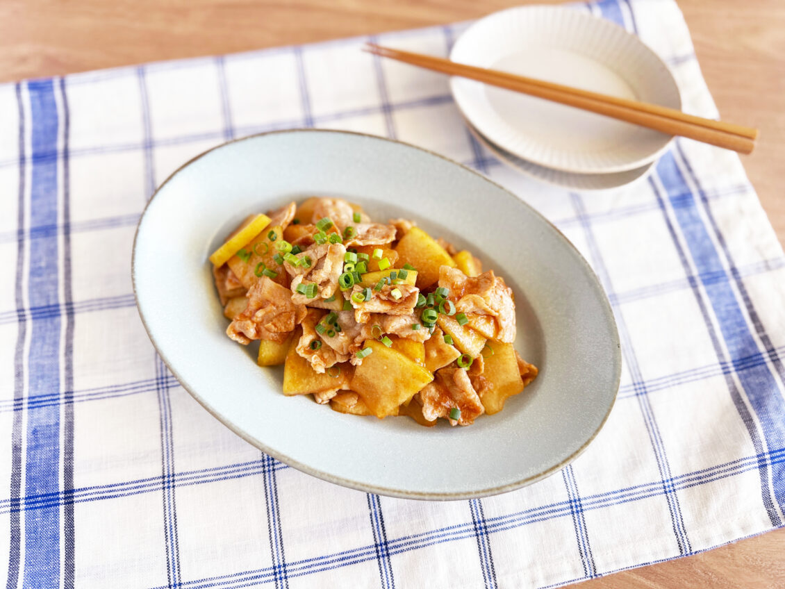 冬瓜と豚バラ肉のケチャップ炒め