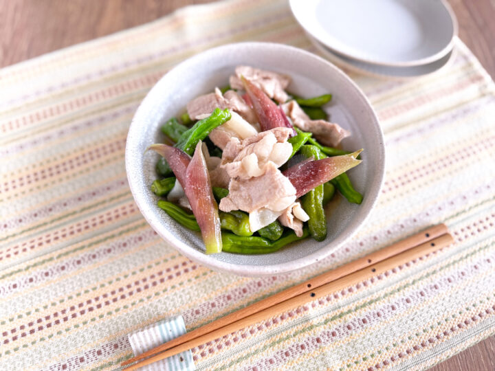 豚肉と夏野菜の煮合わせ