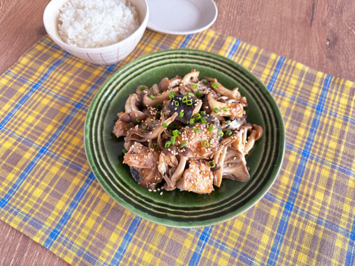 鯖ときのこのオイスターソース炒め