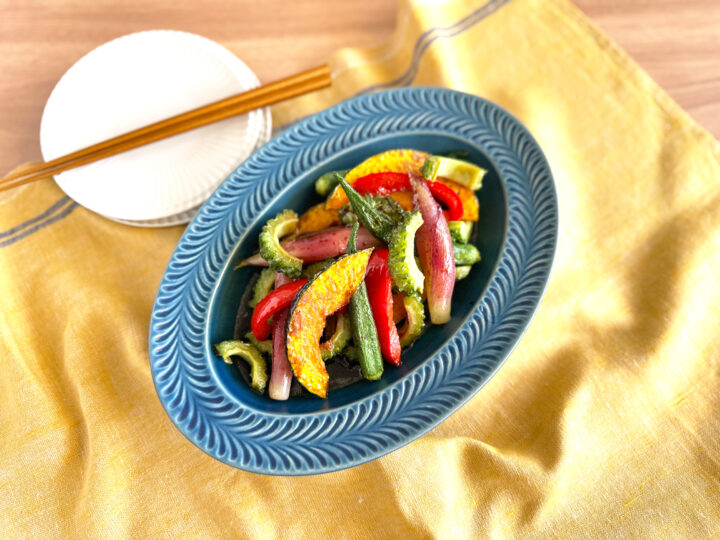 夏野菜の揚げびたし ソース風味
