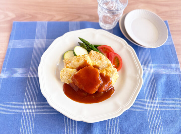 鶏むね肉のピカタ　あんかけソース