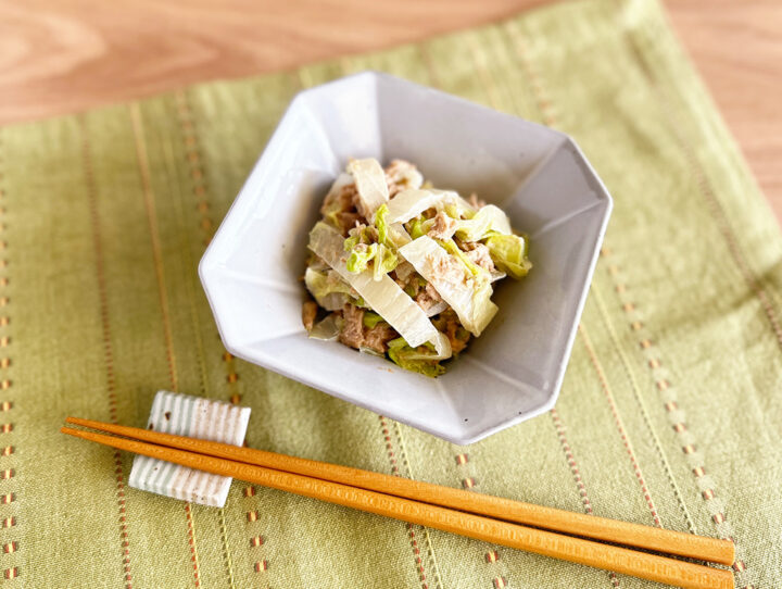 白菜とツナのソース和え