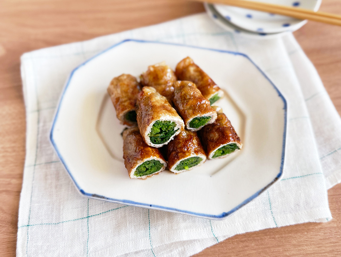 ほうれん草の豚肉巻き