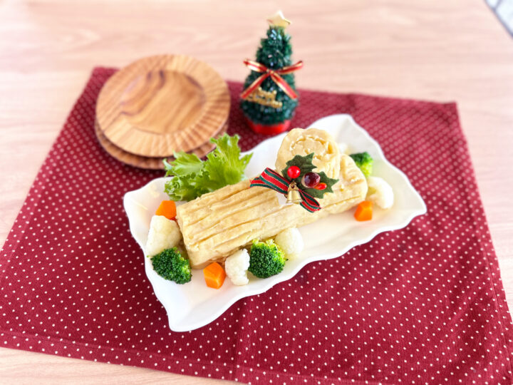 ポテトでブッシュドノエル（ポテトサラダ）