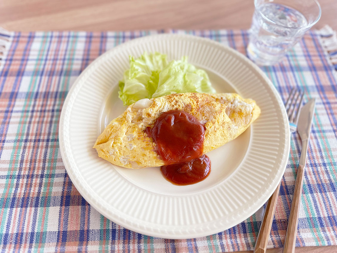 餅入りチーズオムレツ