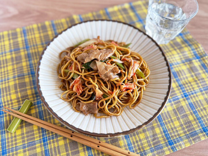 豚キムチソース焼きそば