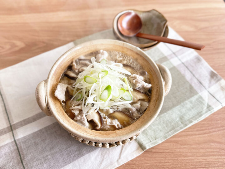 ねぎと豚肉の中華鍋