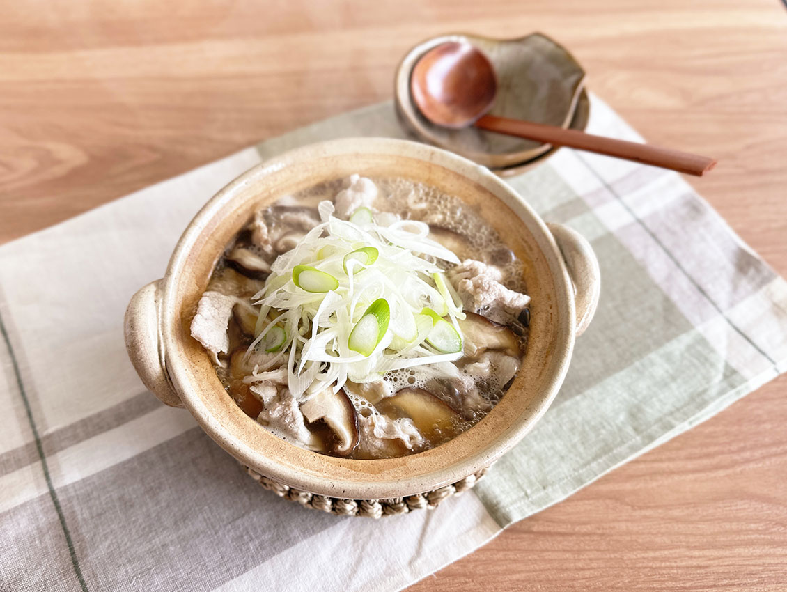 ねぎと豚肉の中華鍋