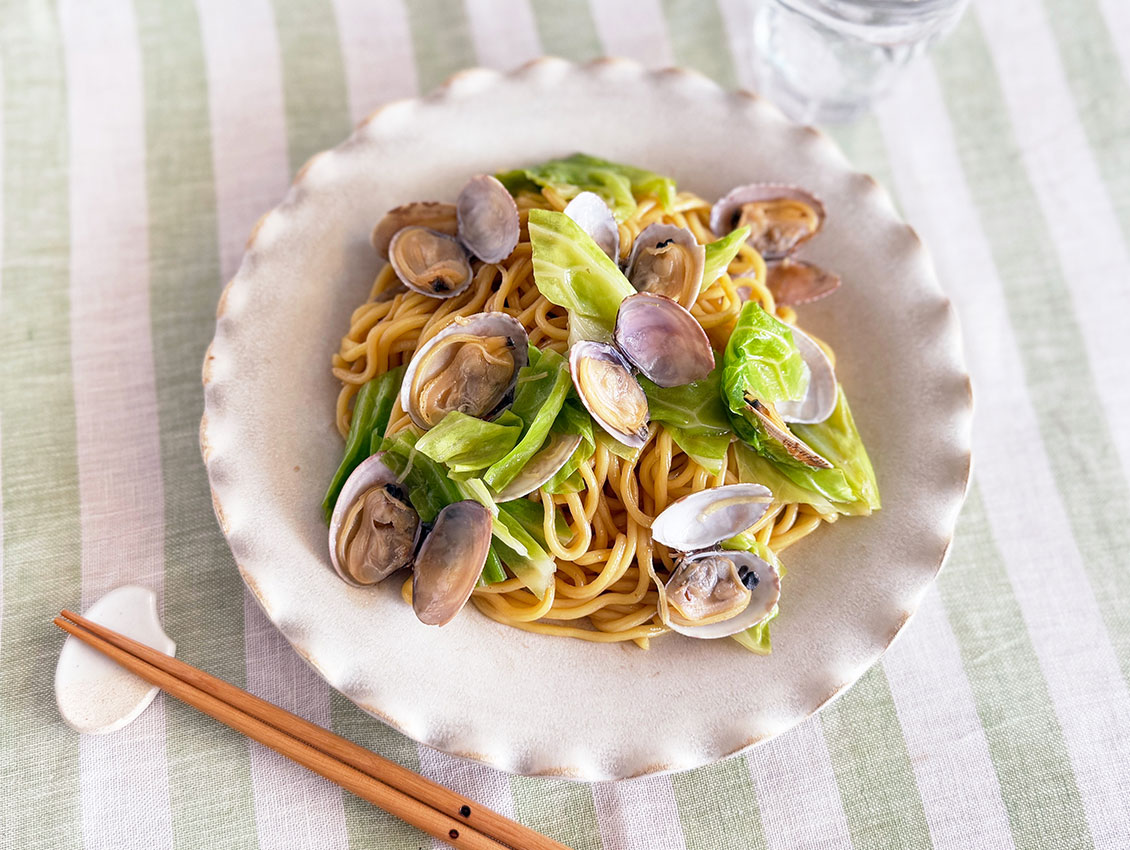 アサリと春キャベツの焼そば