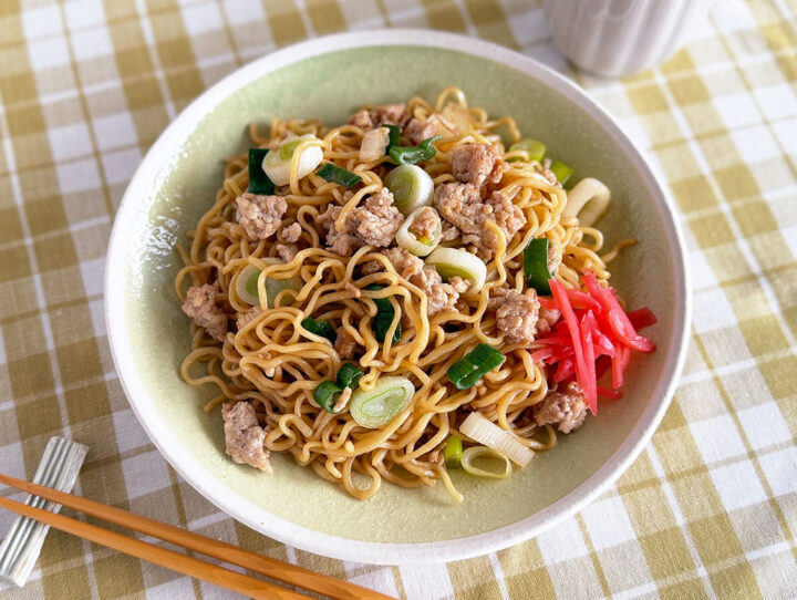 鶏そぼろ焼そば