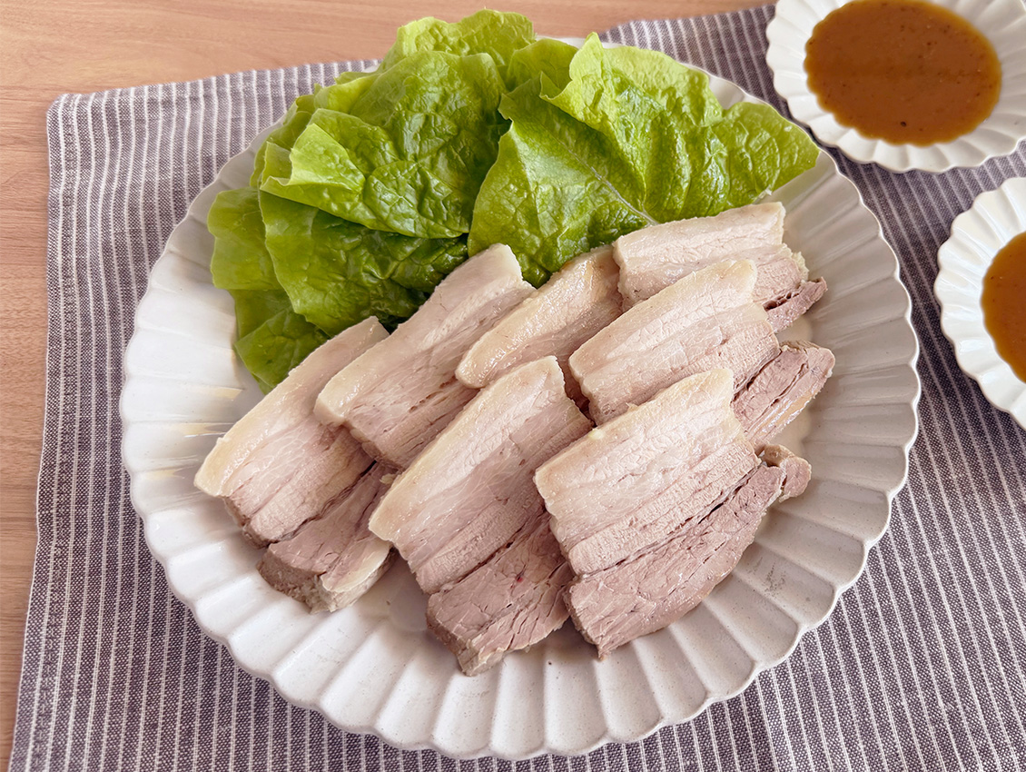 オイスターソースで食べる　さっぱりポッサム